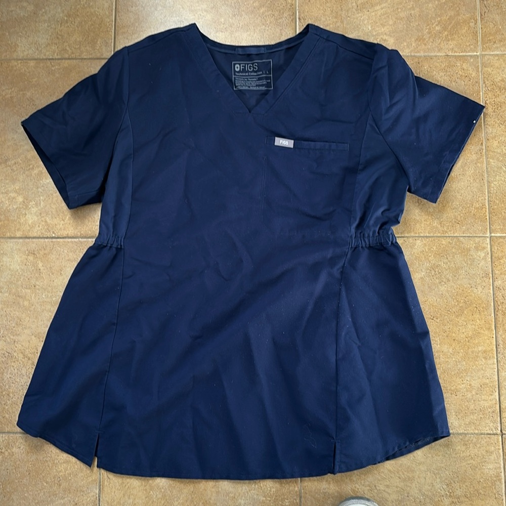 Figs maternity top, L, navy blue, no stains, smoke free home